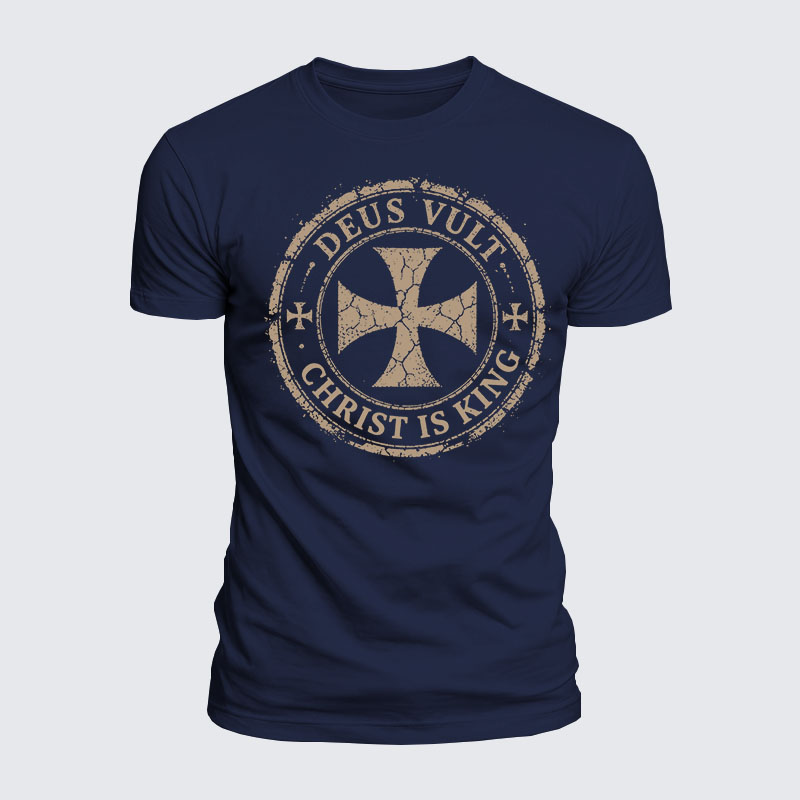 Luxe Mercerized Cotton Tee - Deus Vult Christ Is King