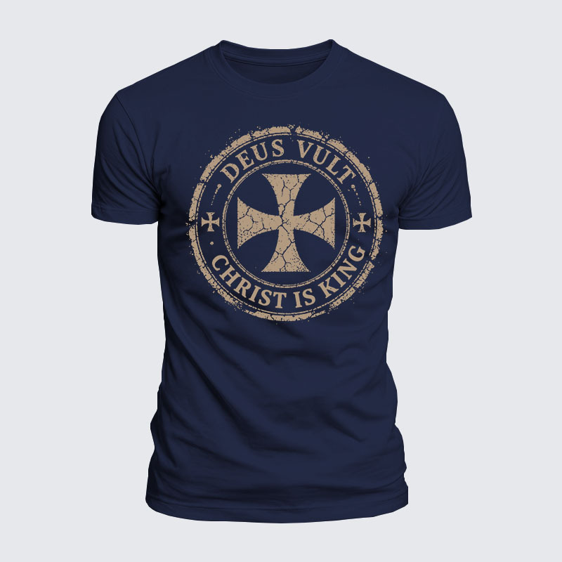 Luxe Mercerized Cotton Tee - Deus Vult Christ Is King