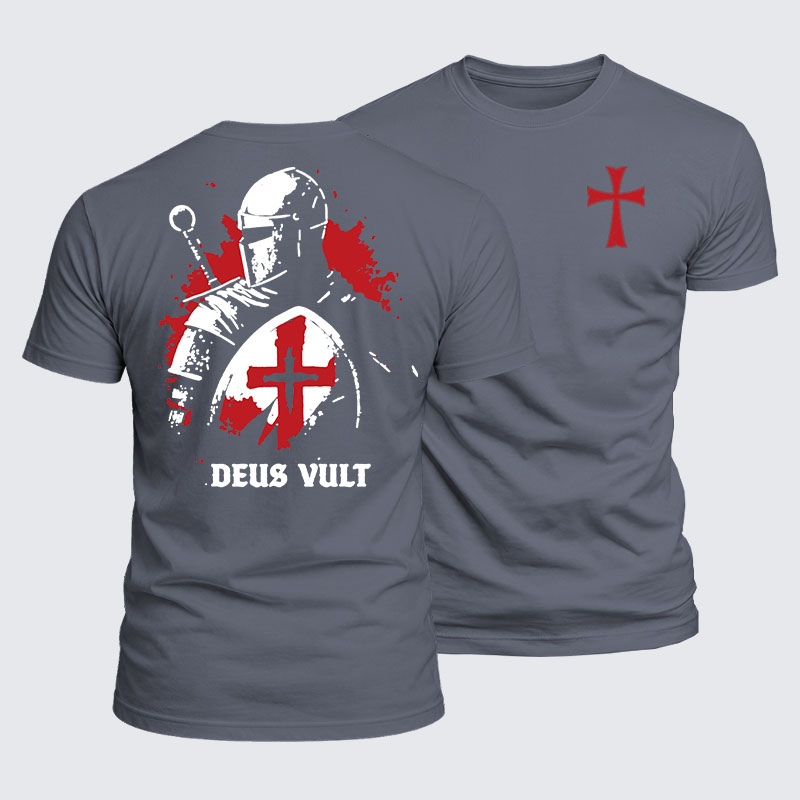 Luxe Mercerized Cotton Tee -  Deus Vult Knight Templar