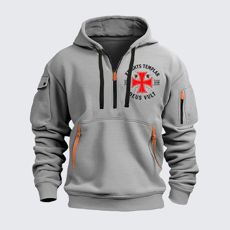 Zipper Hoodies - Knights Templar Deus Vult