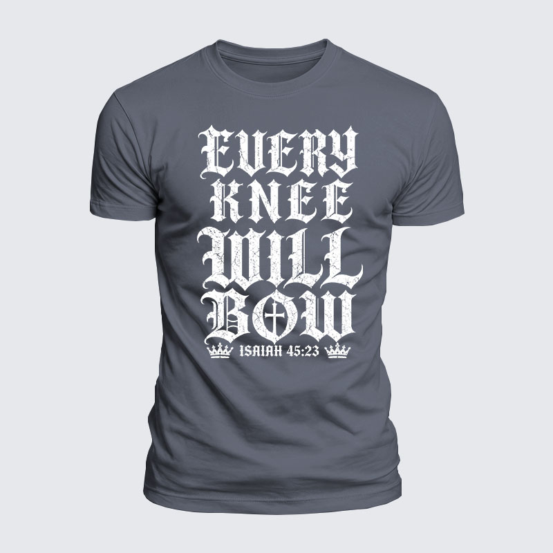 [Copy]Luxe Mercerized Cotton Tee -  Every Knee Will Bow