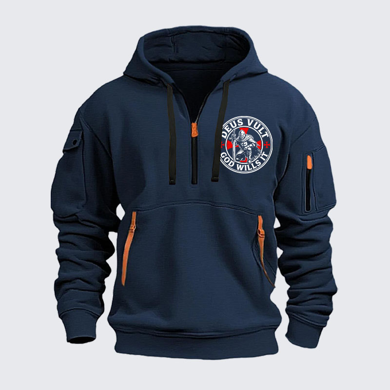 Zipper Hoodies - Knights Templar Deus Vult