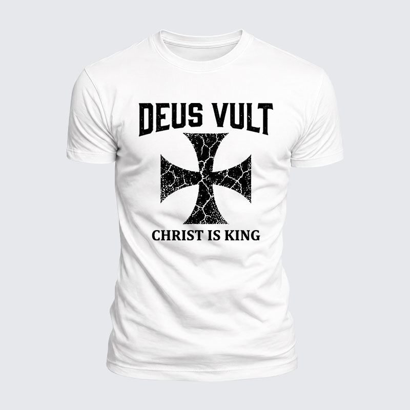 Luxe Mercerized Cotton Tee - Deus Vult Christ Is King