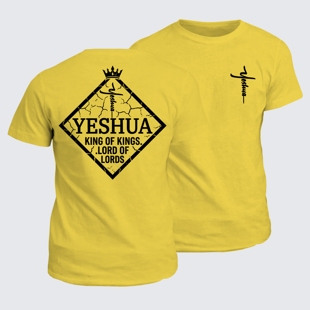 Yeshua King Of Kings Lord Of Lords Jesus God Christian Cotton T-Shirt
