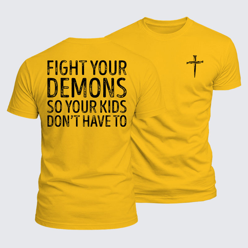 Luxe Mercerized Cotton Tee - Fight Your Demons