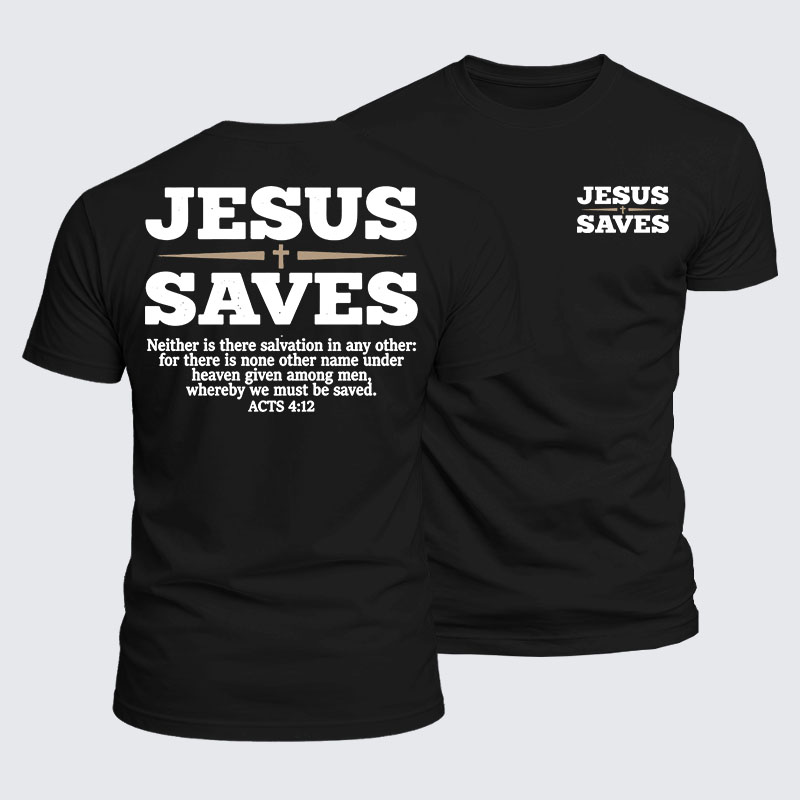 Man Of God Husband Dad Jesus God Christian Cotton T-Shirt