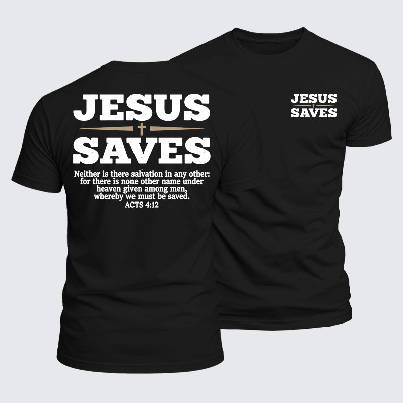 Man Of God Husband Dad Jesus God Christian Cotton T-Shirt