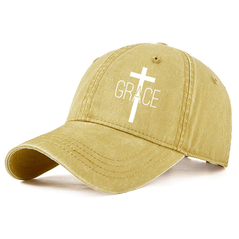 Heritage Washed Cap - Grace Cross