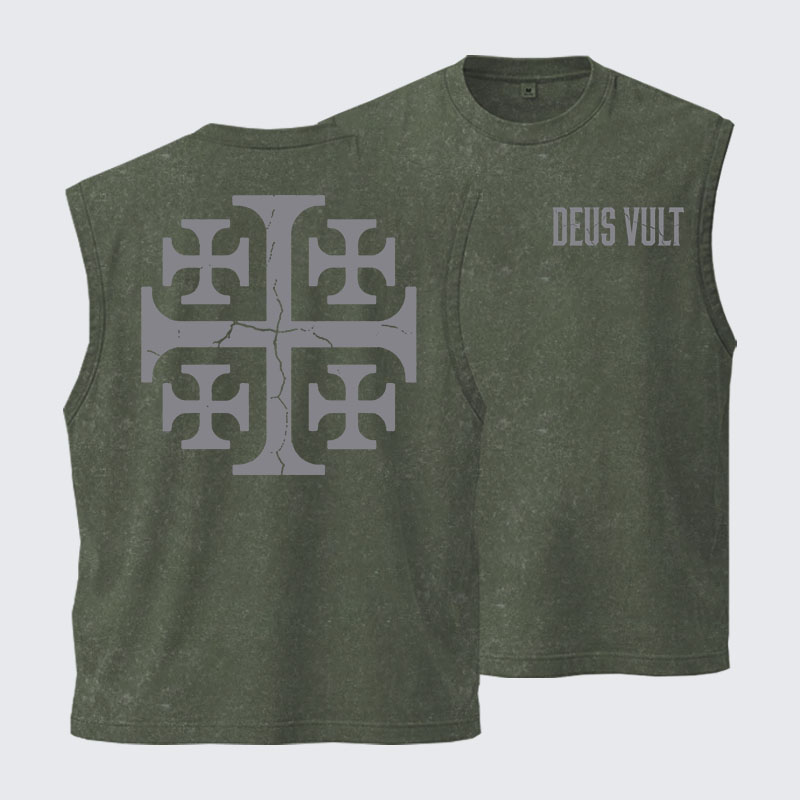 Washed Tank Top - Deus Vult
