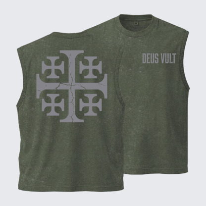 Washed Tank Top - Deus Vult