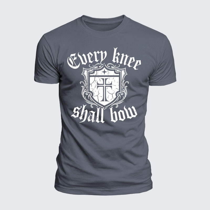Luxe Mercerized Cotton Tee -  Every Knee Will Bow
