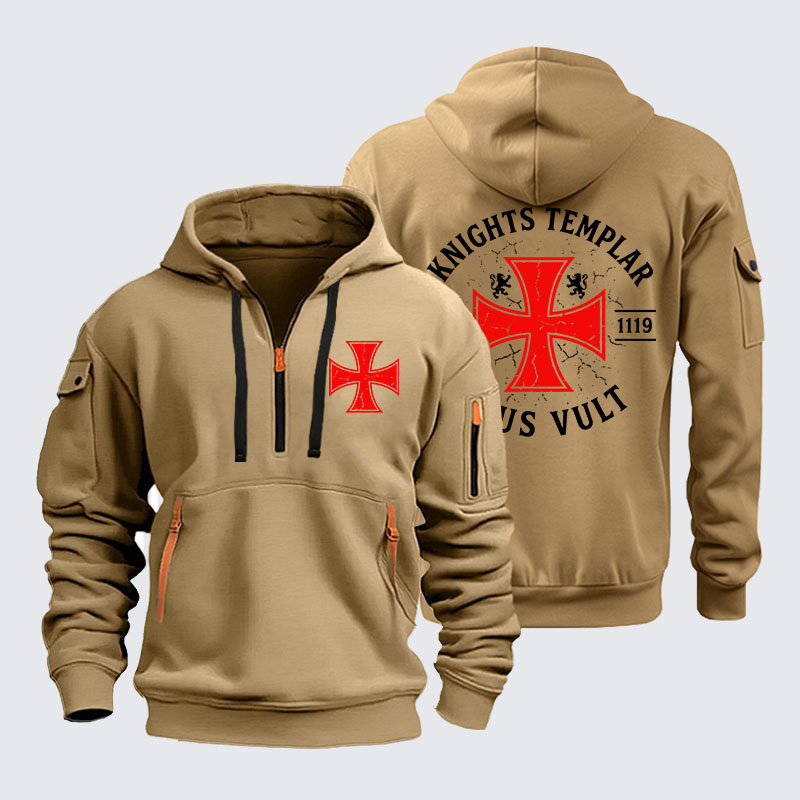 Zipper Hoodies - Knights Templar Deus Vult
