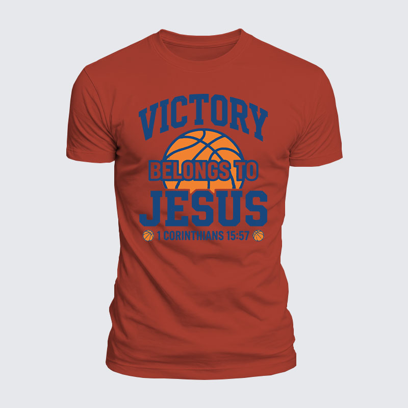 Luxe Mercerized Cotton Tee -  Victory Belongs To Jesus