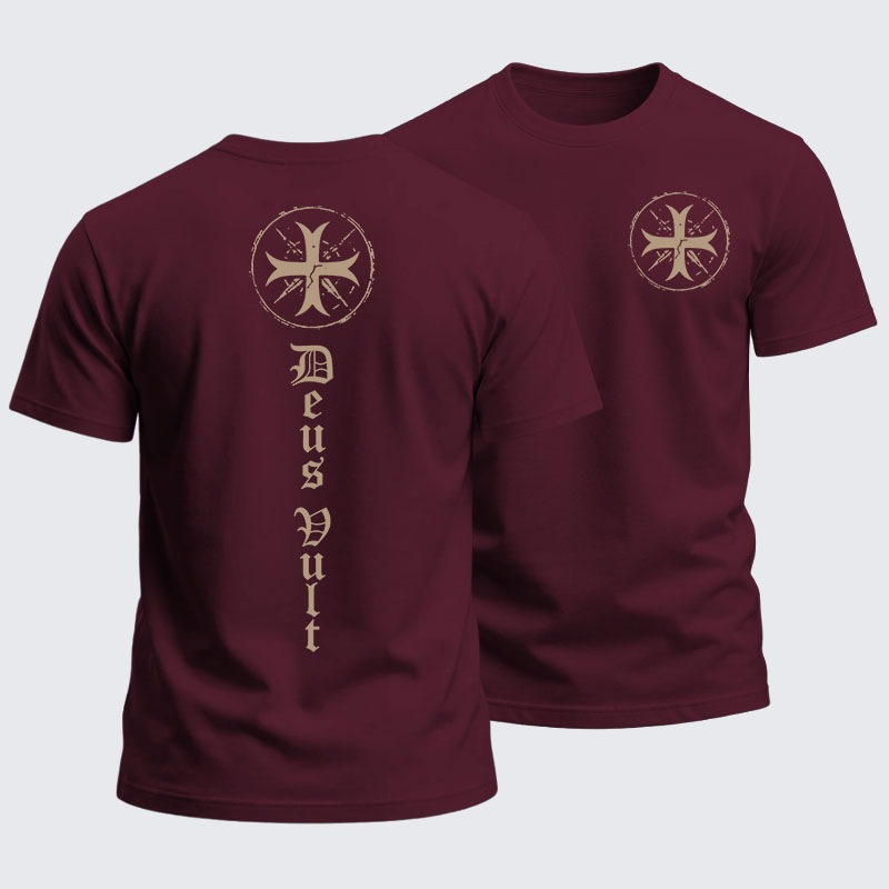 Heavyweight Cotton Tee - Deus Vult