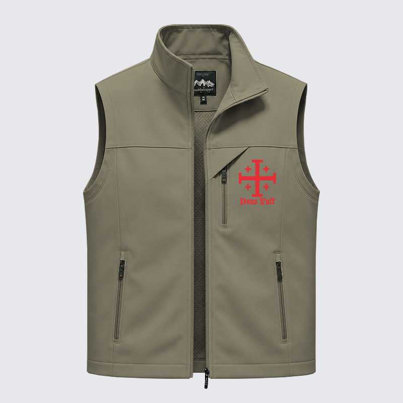 Jerusalem Cross Deus Vult Outdoor Quick-dry Vest