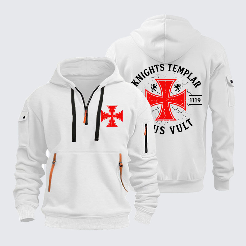 Zipper Hoodies - Knights Templar Deus Vult