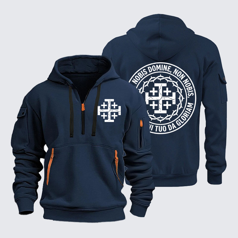 Zipper Hoodies -  Non Nobis Domine, Non Nobis, Sed Nomini Tuo Da Gloriam