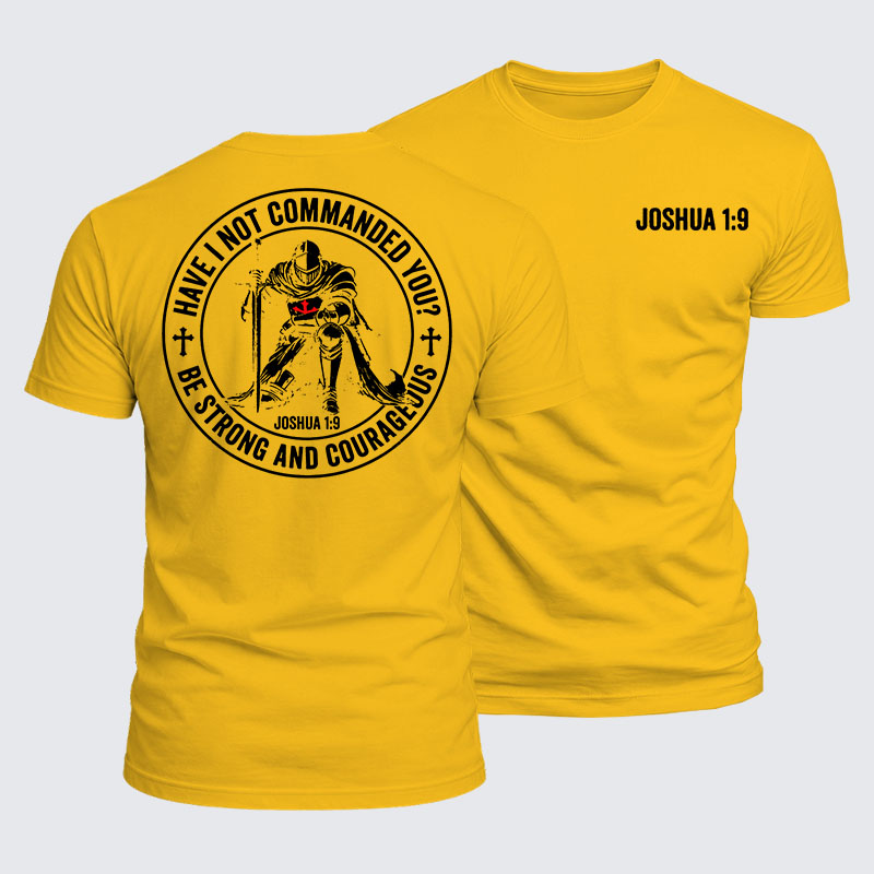 Luxe Mercerized Cotton Tee - Be Strong And Courageous Joshua 1:9