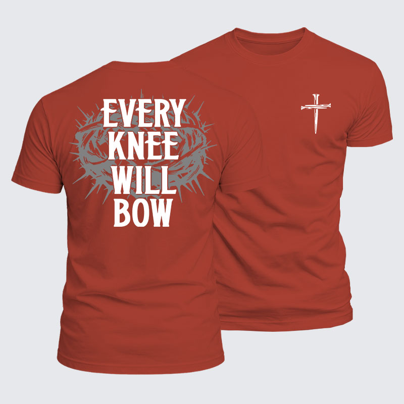 Luxe Mercerized Cotton Tee -  Every Knee Will Bow