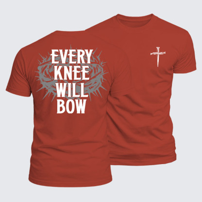 Luxe Mercerized Cotton Tee -  Every Knee Will Bow