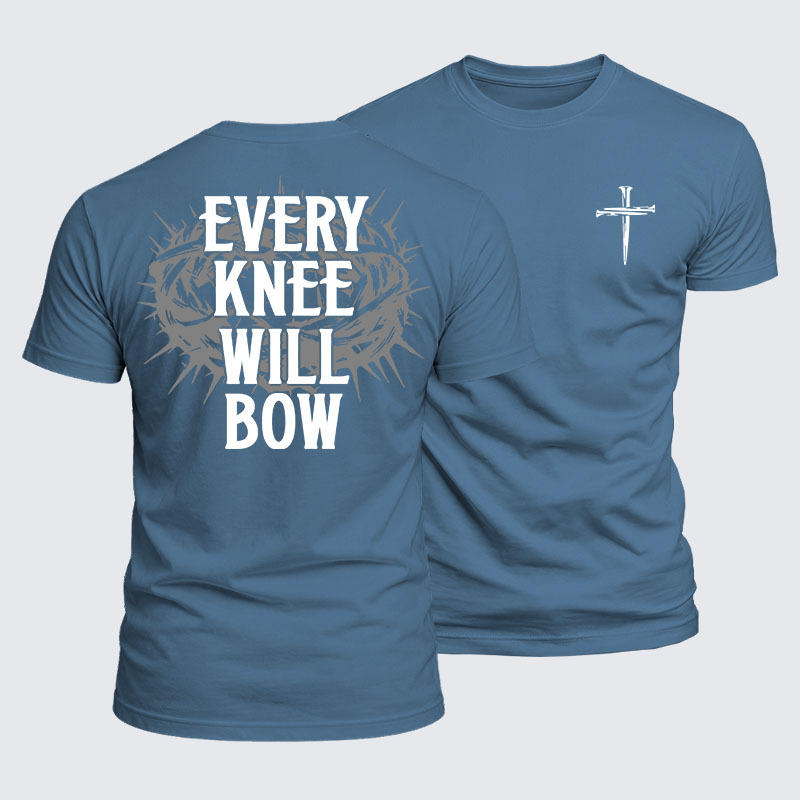Luxe Mercerized Cotton Tee -  Every Knee Will Bow
