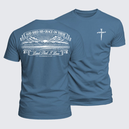 Luxe Mercerized Cotton Tee - God Shed His Grace On These - Numbers 6:25