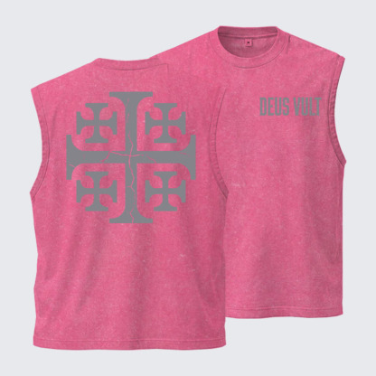 Washed Tank Top - Deus Vult