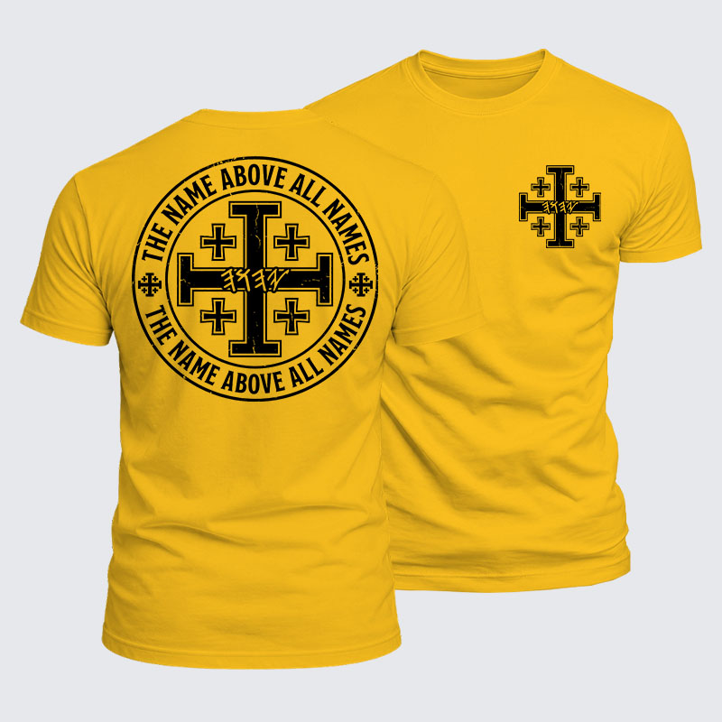 Luxe Mercerized Cotton Tee -  Yeshua Name Above All Names Yahweh YHWH Hebrew Name 