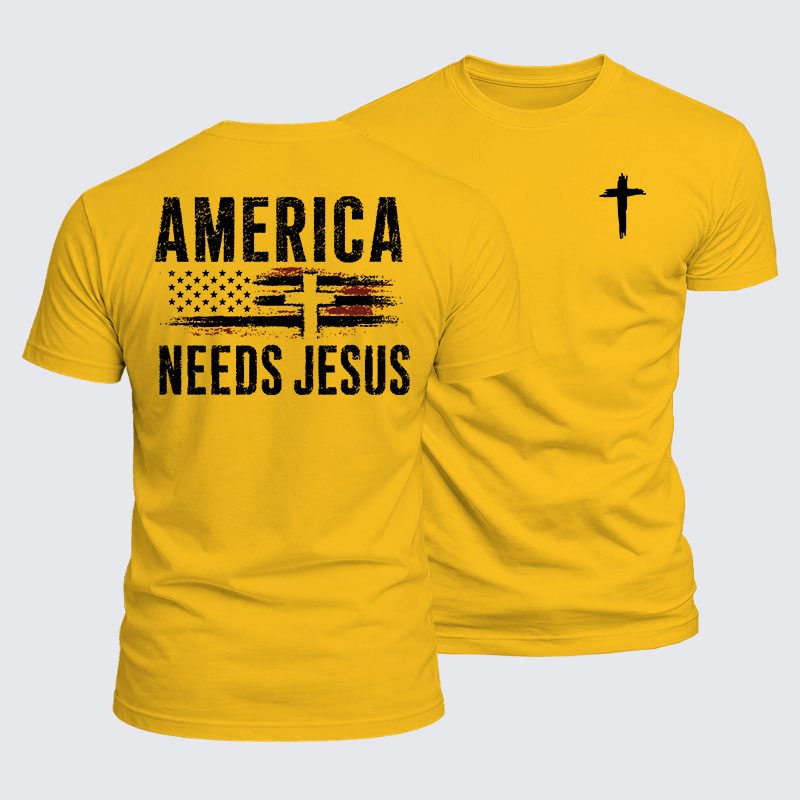 Luxe Mercerized Cotton Tee - America Needs Jesus