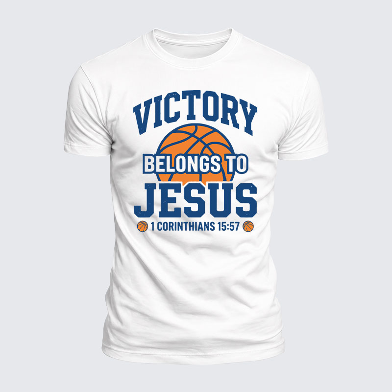 Luxe Mercerized Cotton Tee -  Victory Belongs To Jesus