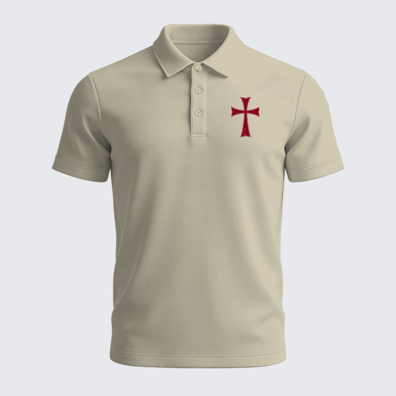 [Copy]Man of Faith Christian Cotton Short Sleeve Polo Shirt
