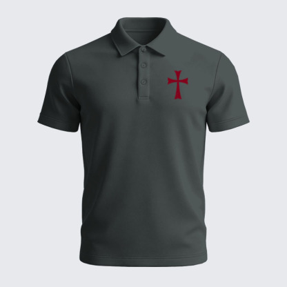 [Copy]Man of Faith Christian Cotton Short Sleeve Polo Shirt