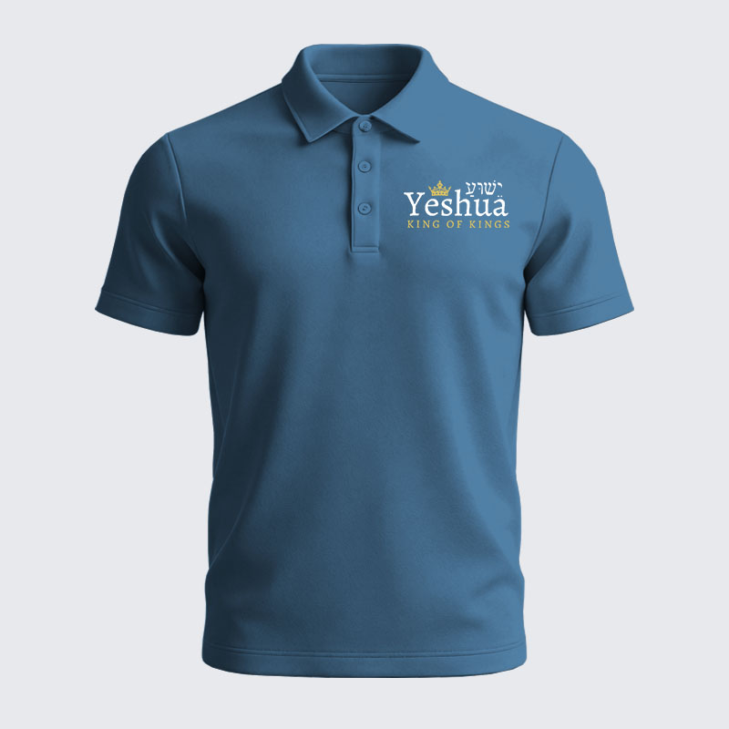 Men’s Premium Cotton Polo Shirt - Yeshua King Of Kings