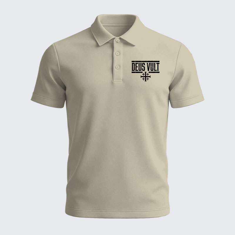 [Copy]Men’s Premium Cotton Polo Shirt - Knights Templar Crusader Cross