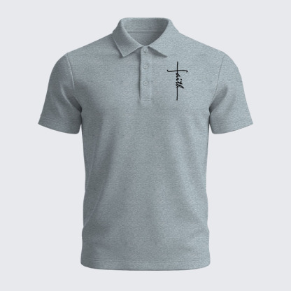 Men’s Premium Cotton Polo Shirt - Faith