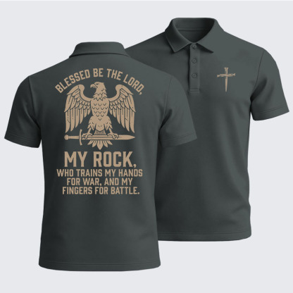 Men’s Premium Cotton Polo Shirt - Blessed Be The Lord