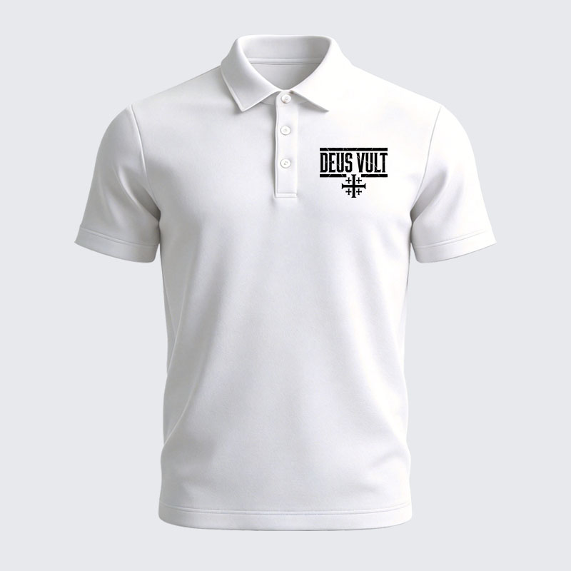 [Copy]Men’s Premium Cotton Polo Shirt - Knights Templar Crusader Cross