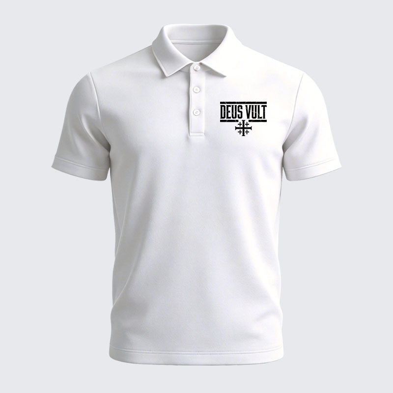 [Copy]Men’s Premium Cotton Polo Shirt - Knights Templar Crusader Cross