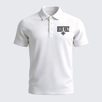 [Copy]Men’s Premium Cotton Polo Shirt - Knights Templar Crusader Cross