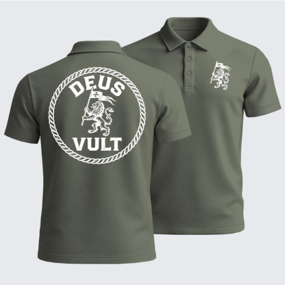 Men’s Premium Cotton Polo Shirt - Deus Vult
