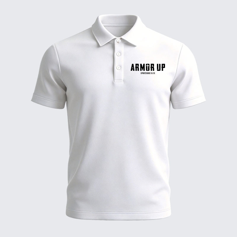 Men’s Premium Cotton Polo Shirt - Armor Up