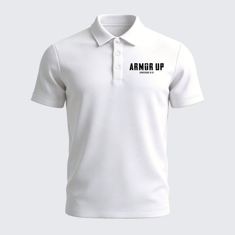 Men’s Premium Cotton Polo Shirt - Armor Up