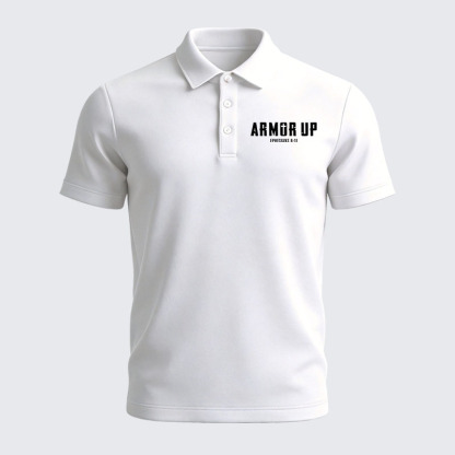 Men’s Premium Cotton Polo Shirt - Armor Up