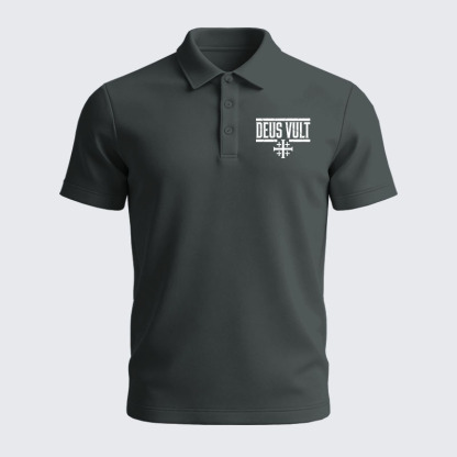 [Copy]Men’s Premium Cotton Polo Shirt - Knights Templar Crusader Cross