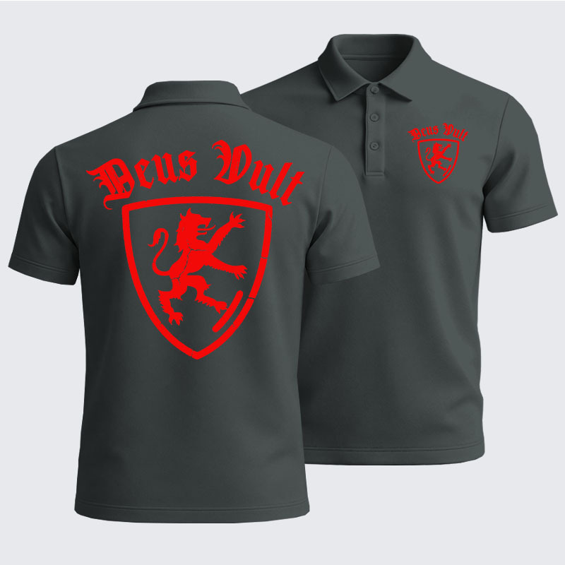 Men’s Premium Cotton Polo Shirt - Deus Vult