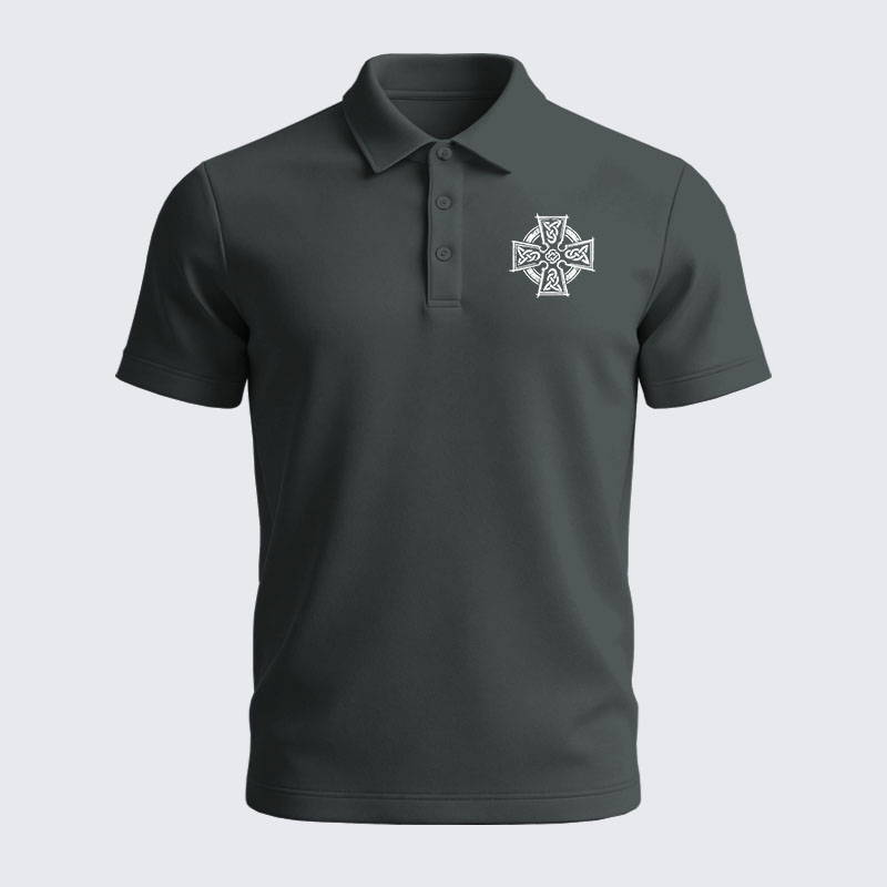 Men’s Premium Cotton Polo Shirt - Deus Vult