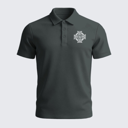 Men’s Premium Cotton Polo Shirt - Deus Vult