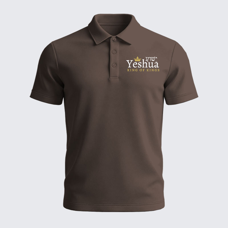 Men’s Premium Cotton Polo Shirt - Yeshua King Of Kings