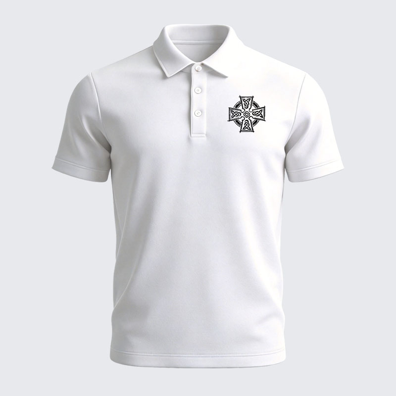 Men’s Premium Cotton Polo Shirt - Deus Vult