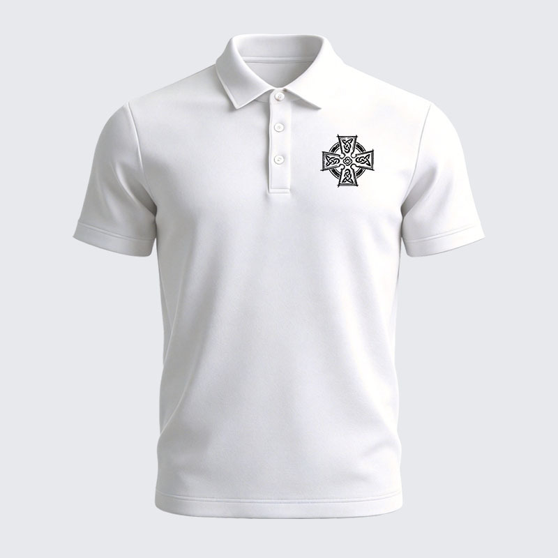 Men’s Premium Cotton Polo Shirt - Deus Vult